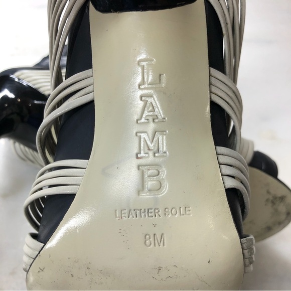 L.A.M.B. Monochrome Strappy Heels - Picture 11 of 15